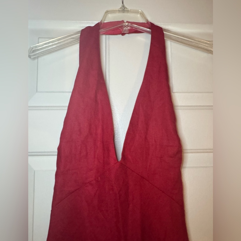 NWT Reformation Delilah linen halter maxi dress - Picture 7 of 11